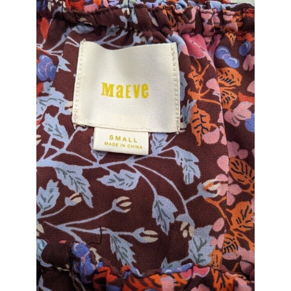 Anthropologie Maeve Floral Vallita Off-Shoulder Top Size Small Boho Blouse N39 - Picture 8 of 12